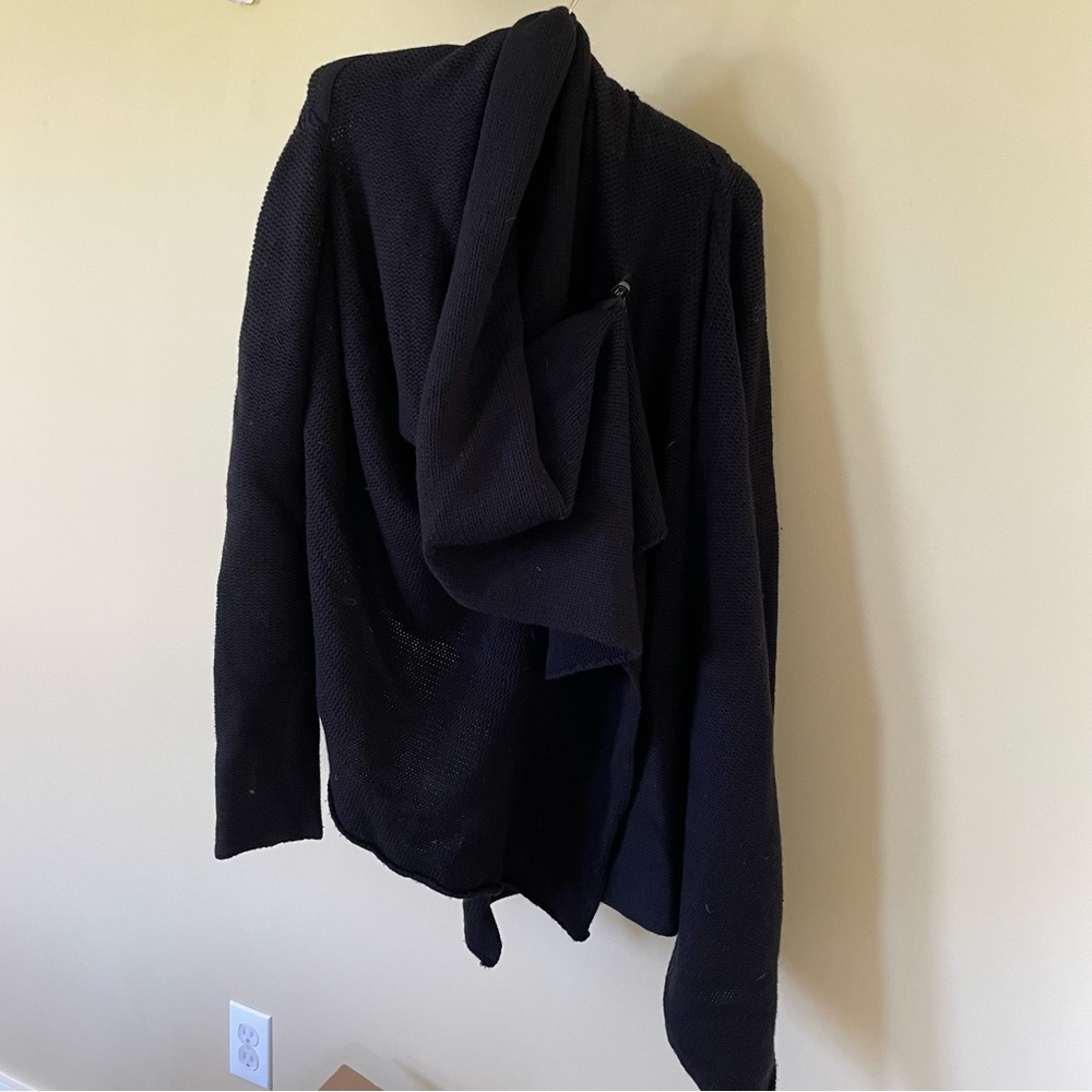 BCBG Black Chunky A-symmetrical Sweater